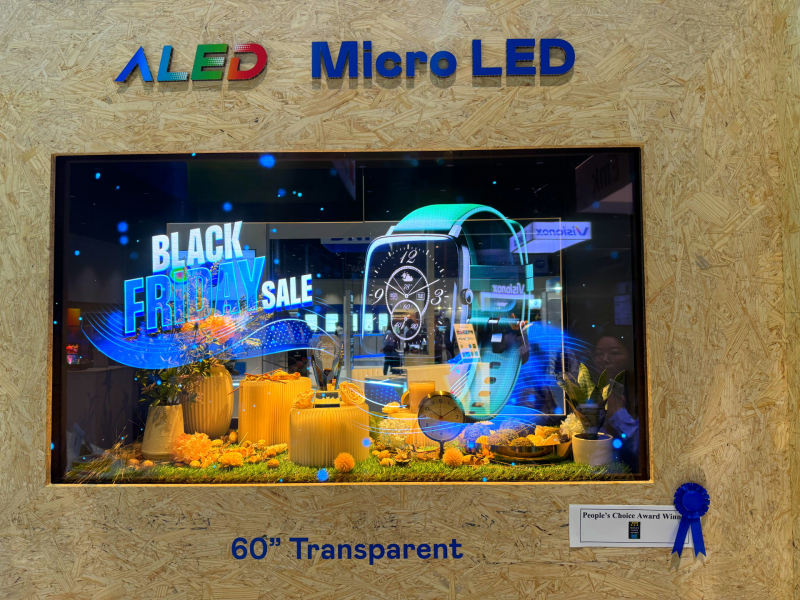 LEYU�پW60����͸����Micro LED�@ʾ���@&rdquo;���Micro LED���g���ê�&rdquo;����Micro LED���͸����֮�OӋ���ԘO�°l�]���ԿɔUչ�ԟo�pƴ�Ӽ��g���죬�߂�600 nitsȫ��������������60%��͸�ʼ����^NTSC 110%�ă����Vɫ����F�����������`����ڸ��N����